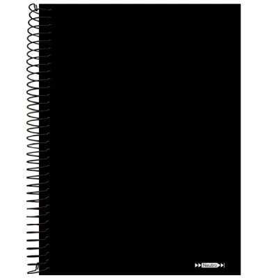 Caderno Espiral Capa Dura Universitário 96fls 1 Matéria Preto