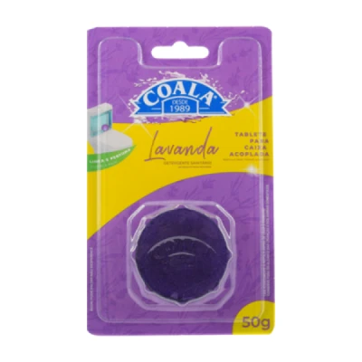 TABLETE SANITÁRIO P/CAIXA ACOPLADA 50g LAVANDA COALA