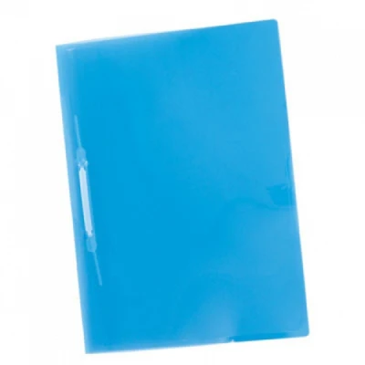 Pasta Grampo Trilho Plástica Azul